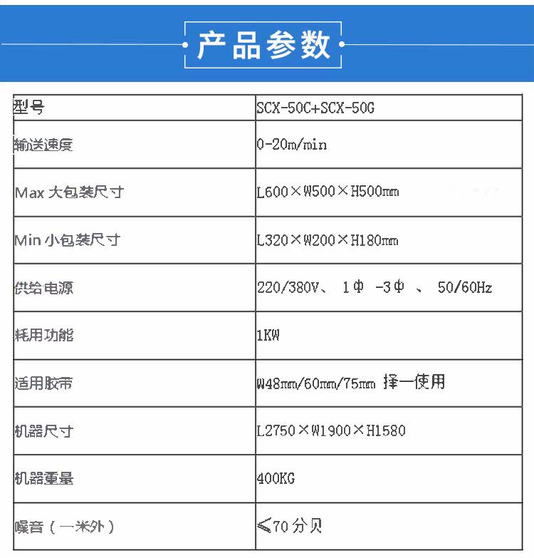 自动折盖工字型封箱机SCX-50C+SCX-50G(图3)
